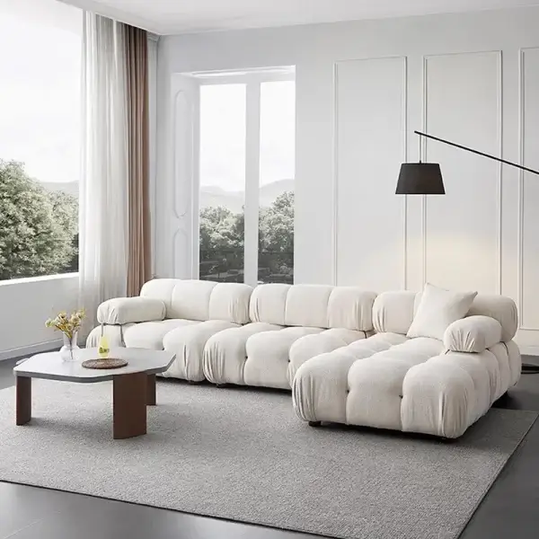 Nordic Style Cream Modular Sofa Set 3-Seater