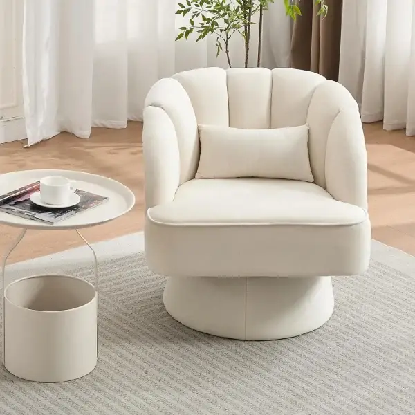 Modern Swivel Barrel Accent Chair