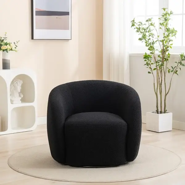 Modern Velvet 360 Degree Swivel Armchair